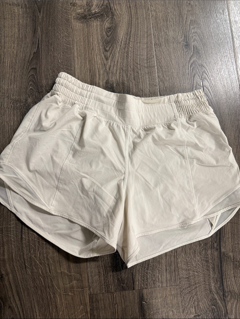 lululemon athletica Cream Elastic-Waist Athletic Shorts